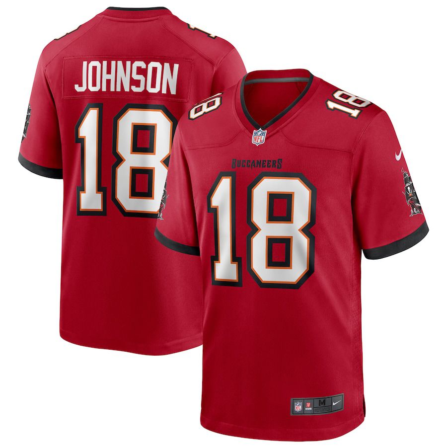 Men Tampa Bay Buccaneers #18 Tyler Johnson Nike Red Game Player NFL Jersey